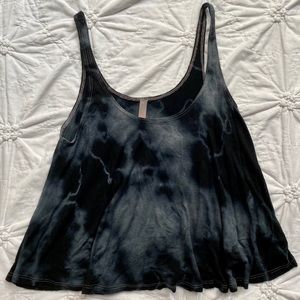 Blue and White Tie dye Tank Top